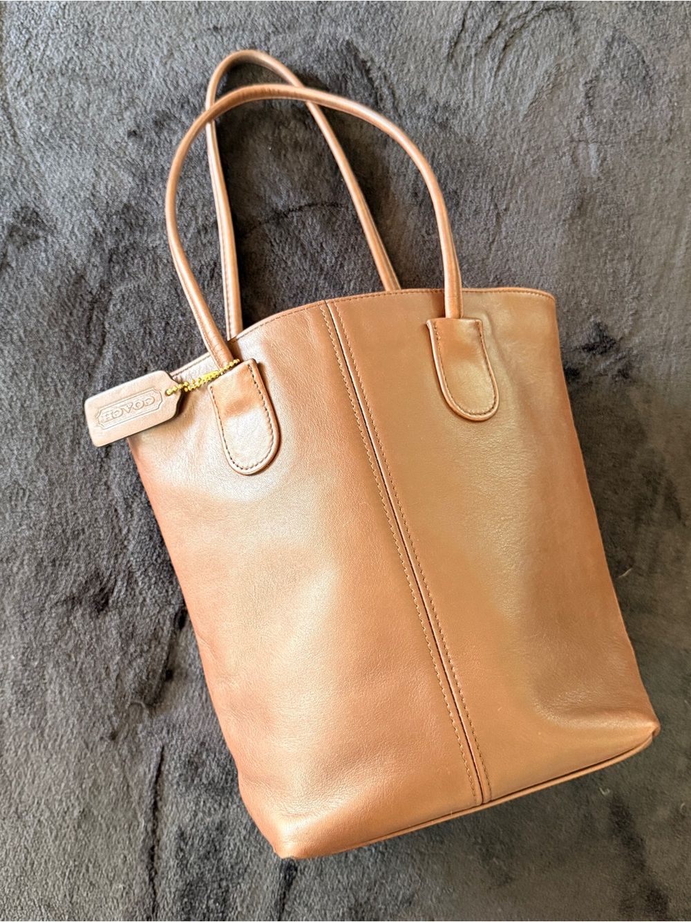 Coach 1996 Vintage Mahogany Lunch Tote Leather Shoulder Bag